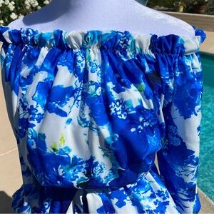 Blue Floral Maxi Dress